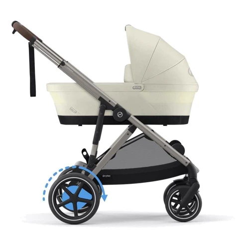 Прогулочная коляска Cybex eGazelle S TPE Seashell Beige с электродвигателем и функцией укачивания (524000541): Ширина шасси 65 см