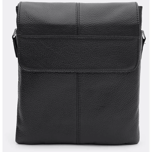 Мужская сумка планшет Borsa Leather черная (K1b064bl-black): Фактура Матовая, Зернистая