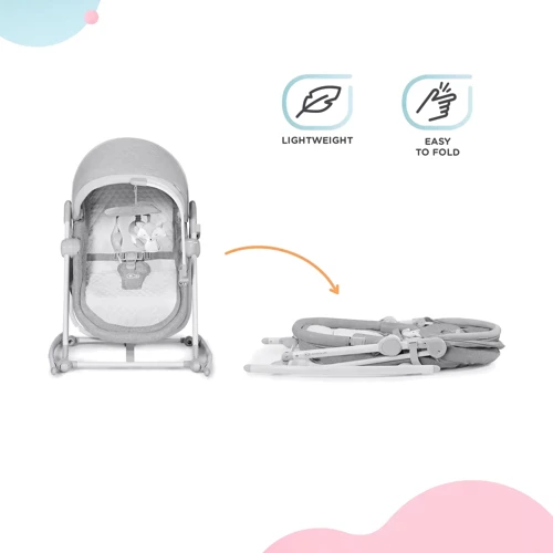 Шезлонг-гойдалка 5 в 1 Kinderkraft Nola Stone Grey (KBNOLA00GRY0000) фото 7