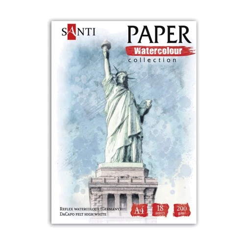 Набор акварельной бумаги SANTI Paper Watercolor Collection Сity А4 18 листов (130511)