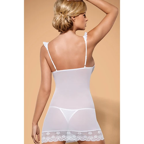 Комплект Obsessive Julitta chemise white, XXL