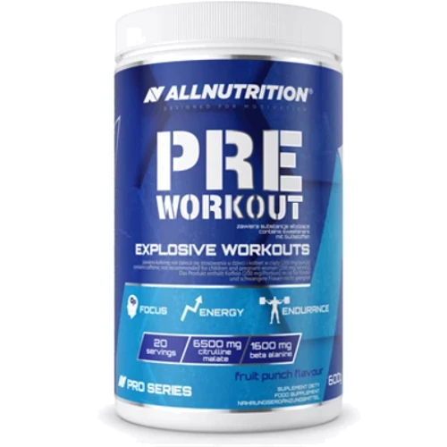 Передтренувальний комплекс Allnutrition Pre Workout 600 g / 20 servings / Pineaple-Strawberry