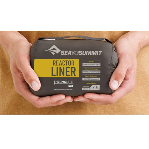 Вкладиш у спальник Sea to Summit Reactor Sleeping Bag Liner, Sulfur Yellow, Standart, Mummy w/ Drawcord, 198 см (STS ASL031061-190906) фото 4