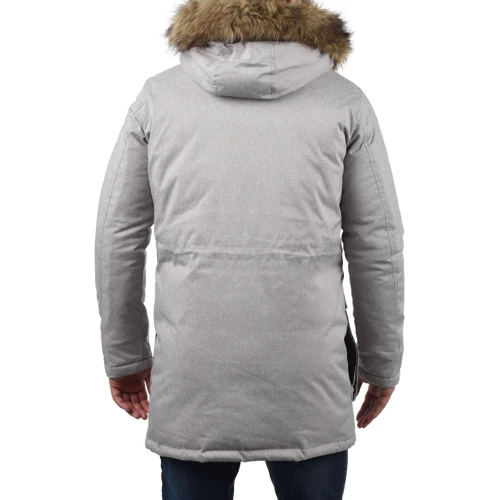 Парка Jack & Jones 85297104 52 серая зимняя с капюшоном: Длина рукава Длинный