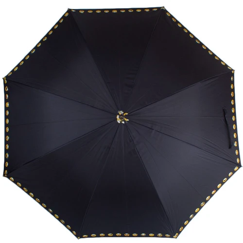Зонт-трость женский полуавтомат HAPPY RAIN черный (U41086-3)