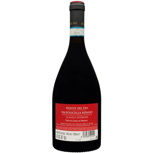 Вино Monte Del Fra Valpolicella Ripasso Superiore Classico 2021 DOC червоне сухе 0.75 л (FSH_8032589500109): Країна виробник Италия