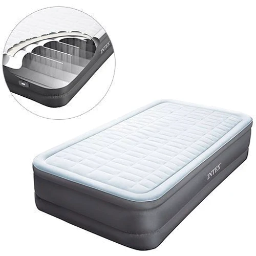 Надувний матрац Intex PremAire Bed (64484): Колір сірий