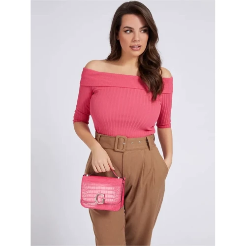 Женская сумка кросс боди Guess Corily Convertible Xbody Flap розовая (HWCG7991780-PIN): Тип Сумки