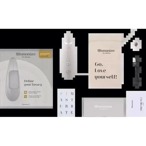 Вакуумный клиторальный стимулятор Womanizer - Premium 2 Warm Gray