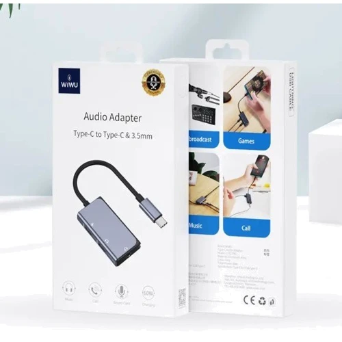 Адаптер WIWU Adapter LT02Pro USB-C to 2xUSB-C+3.5mm Grey фото 8