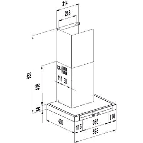 Вытяжка Beko HCB62741BGH: Тип монтажа Настенный
