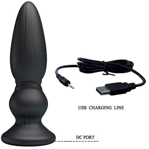 Анальный стимулятор с вибрацией и пультом ДУ - MR PLAY Super Power, BI-040086W-MR