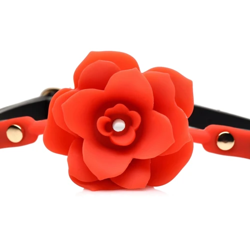 Кляп Master Series Blossom Silicone Rose Gag - Red