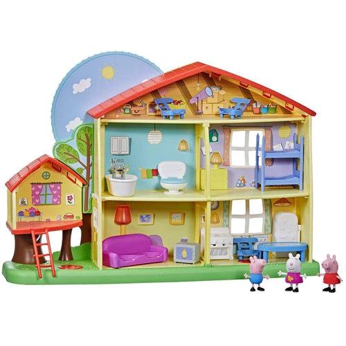 Игровой набор Peppa - Коттедж Пеппы День-Ночь (3 фигурки, свет, звук)