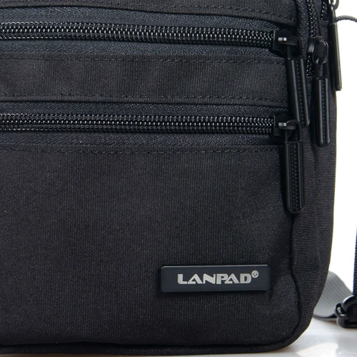 Мужская сумка через плечо Lanpad черная (33069): Пол Мужской