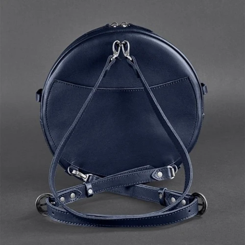 Жіноча сумка через плече BlankNote темно-синя (BN-BAG-30-navy-blue): Матеріал Натуральна шкіра