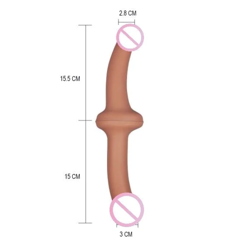 Двухконечный фаллоимитатор LOVETOY Holy Dong 12.5", Flesh