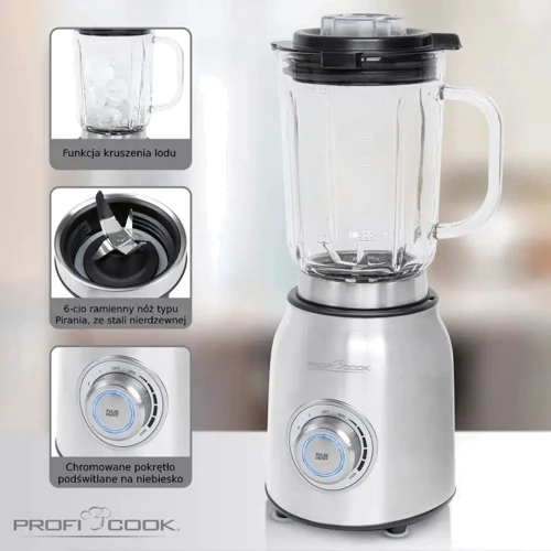 Блендер ProfiCook PC-UM 1207: Количество скоростей переменное