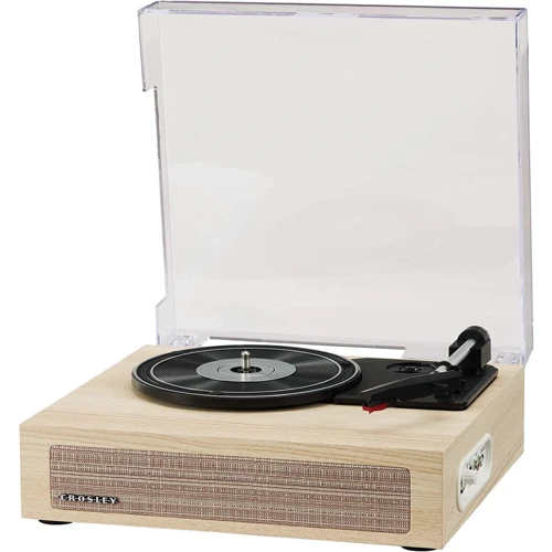 Вініловий програвач Crosley Scout Turntable (Natural): Особливості С Bluetooth, Крышка в комплекте