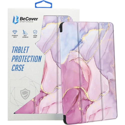 Аксесуар для планшетних ПК BeCover Soft Edge TPU з Pencil Mount Pink Marble для Xiaomi Redmi Pad SE 8.7 (712576)