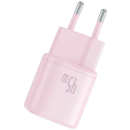 Зарядное устройство Baseus USB-C Wall Charger GaN 1C 45W Pink (P10176800413-00): Кабель в комплекте отсутствует