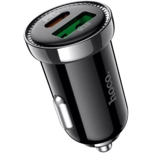 Зарядное устройство Hoco Car Charger Z44 Leading USB+USB-C 20W Black (S25727): Кабель в комплекте отсутствует