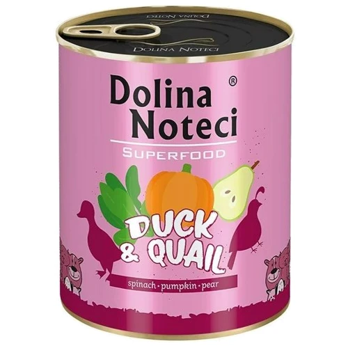Вологий корм для собак Dolina Noteci Superfood з качкою та перепелюванням 800 г (DN 800 (596))