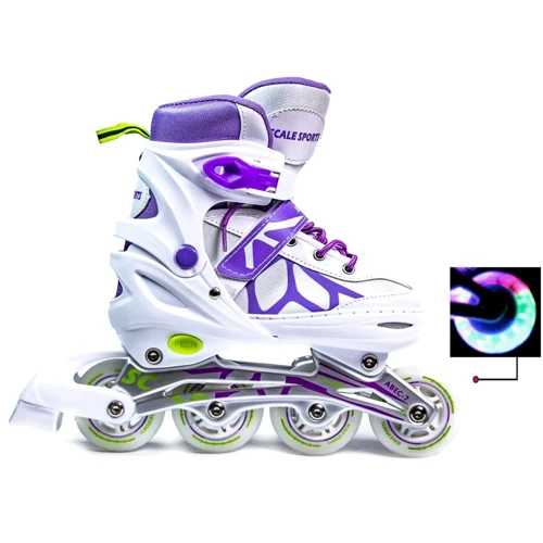 Ролики Scale Sports White-Violet (размер 34-37) LF 601A-M-1: Цвет белый