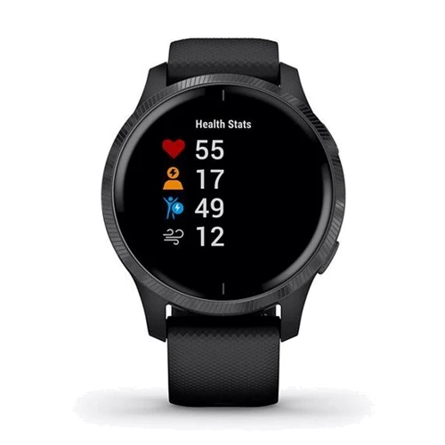 Смарт-часы Garmin Venu Slate Stainless Steel Bezel with Black Case and Silicone Band (010-02173-12): Операционная система нет