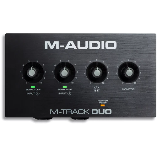 Аудиоинтерфейс M-Audio M-Track Duo: Интерфейсы mini-jack (3.5 мм), USB