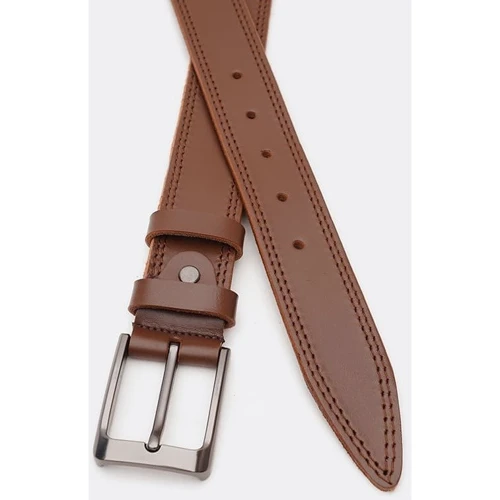 Чоловічий ремінь Borsa Leather коричневий (V1125FX47-brown): Стать Мужской