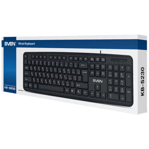 Клавиатура Sven KB-S230 Black: Количество клавиш 104
