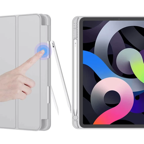 Аксессуар для iPad BeCover Direct Charge Pen with Pencil mount Gray for iPad Air 2020/iPad Air 2022 (708778): Материал искусственная кожа