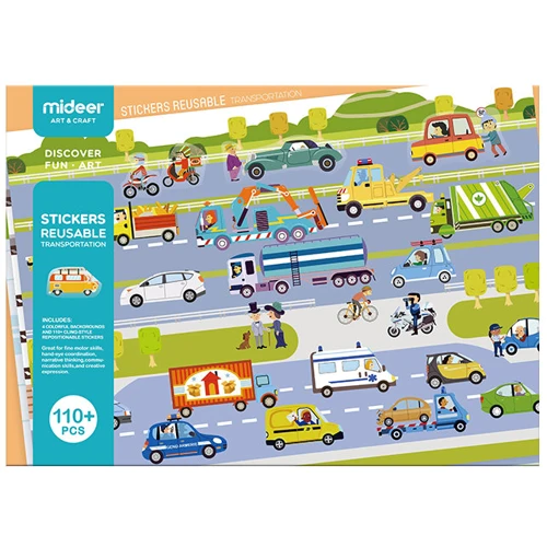 Многоразовые наклейки Транспорт MiDeer MD1016: Производитель MiDeer