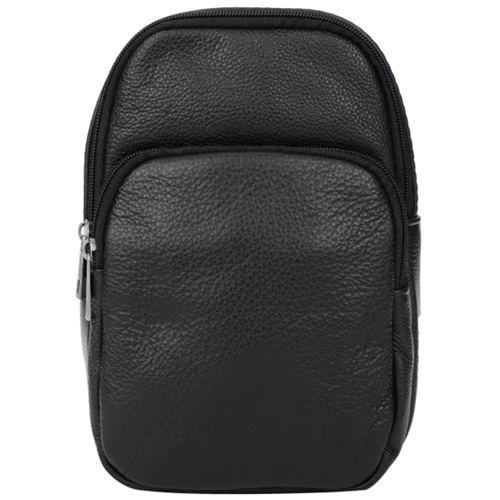 Чоловіча сумка-слінг Borsa Leather чорна (1t1022m-black)