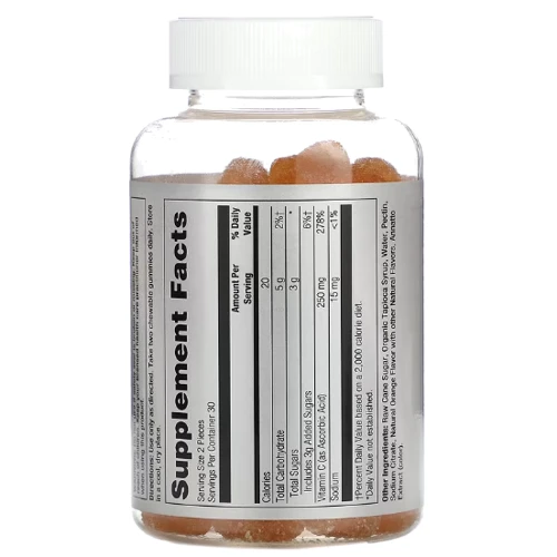 Solaray Vitamin C Gummies Natural Orange Вітамін С 125 мг 60 жувальних таблеток: Тип Витамин C