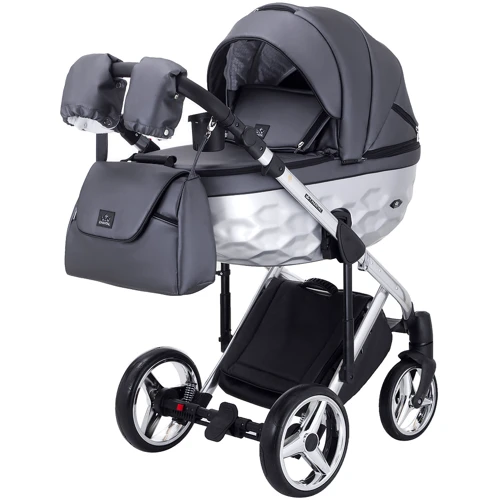 Коляска 2 в 1 Adamex Chantal Star Polar (Chrome) шкіра 100% Star 103 (624640): Тип коляски універсальна коляска (2-в-1)