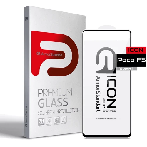 Аксесуар для смартфона Armorstandart Tempered Glass Icon Black для Xiaomi Poco F5 (ARM68094)