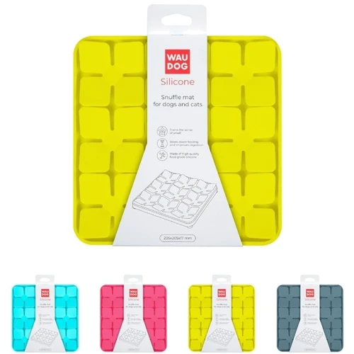 Коврик WAUDOG Silicone для поиска корма желтый 205х205х17 мм ( 23518): Размеры 205х205х17 мм