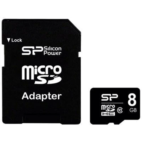 Карта пам'яті Silicon Power 8GB microSDHC Class 10 + adapter (SP008GBSTH010V10SP)