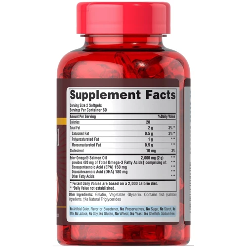 Puritan's Pride Omega-3 Salmon Oil 1000 mg 240 caps: Форма выпуска Капсулы