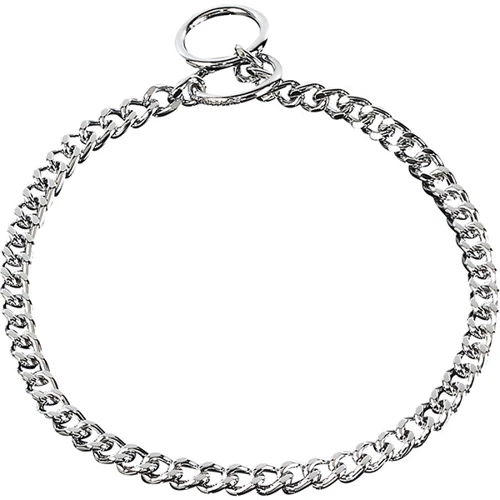 Ошейник для собак Sprenger Collar Flat Narrow Link короткое звено 3 мм с огранкой хромированная сталь 70 см (39744)