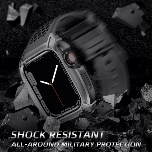 Аксессуар для Watch Rubber TPU with Metal Case Grey (FLS181110) for Apple Watch 44/45/49mm Ultra фото 5
