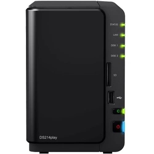 Сетевой накопитель (NAS) Synology DS214 Play: Предустановленные диски нет