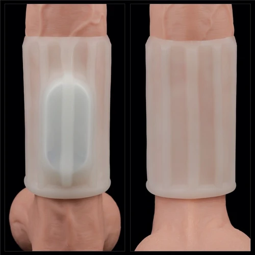 Насадка на член с вибрацией LoveToy Vibrating Spiral Knights Ring White III