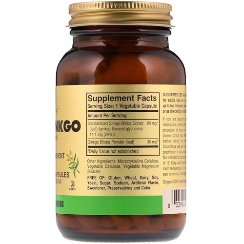 Solgar Super Ginkgo, Full Potency 120 caps: Форма выпуска Капсулы