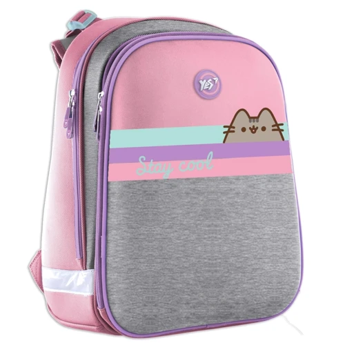 Рюкзак YES H-12 Pusheen, сірий / рожевий (558789)