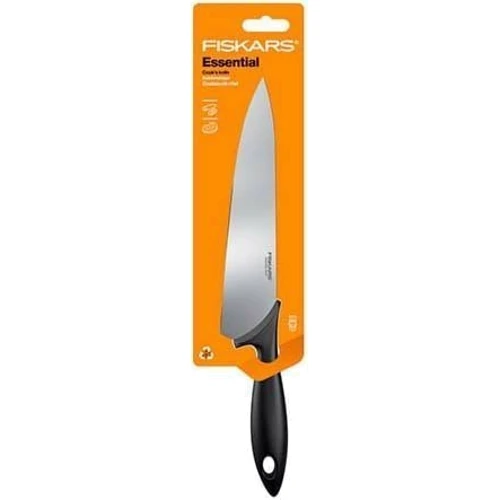 Кухонный нож поварской Fiskars Essential 21,4 см (1065565): Лезвие Нержавеющая сталь