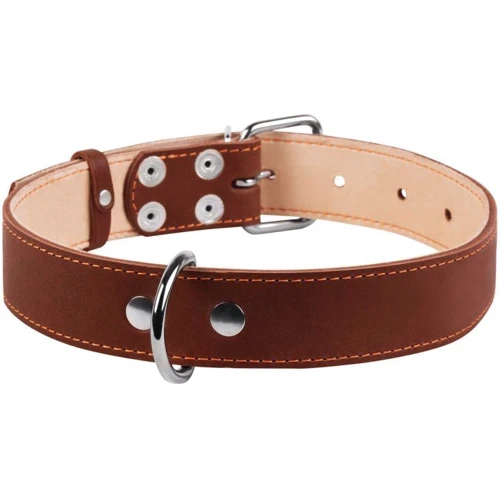 Нашийник Collar для собак подвійний 3.5x48-63 см коричневий: Колір коричневый