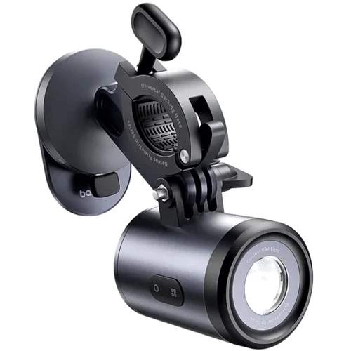 Держатель Baseus Bike Mount Holder PrimeTrip Series Dual-Color Bike Light 2in1 Set Black (C12569000121-00): Совместимость Apple, Для смартфона